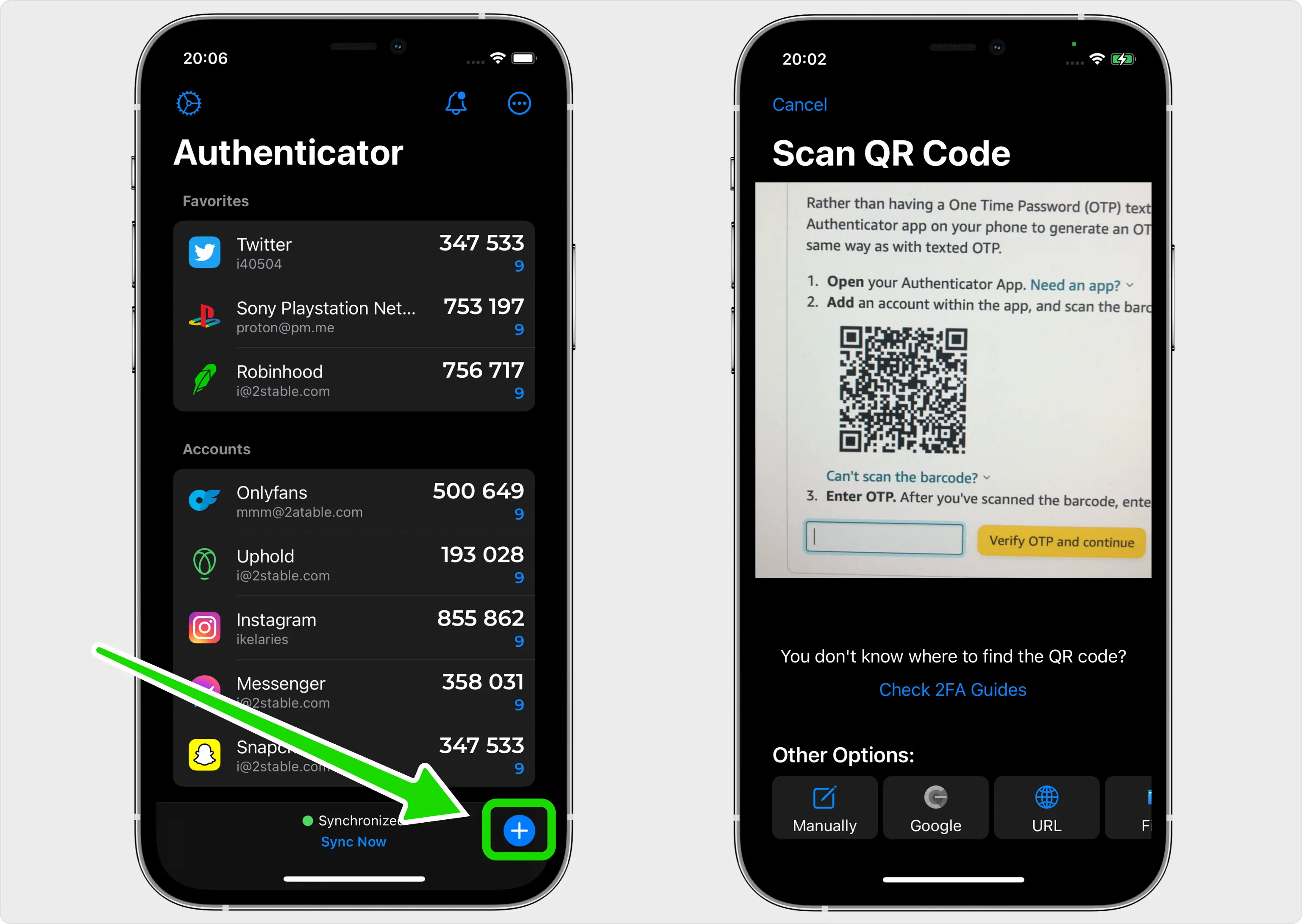 Scan the QR code with your Authenticator App