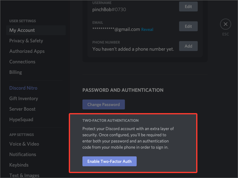 Enable the Authenticator App