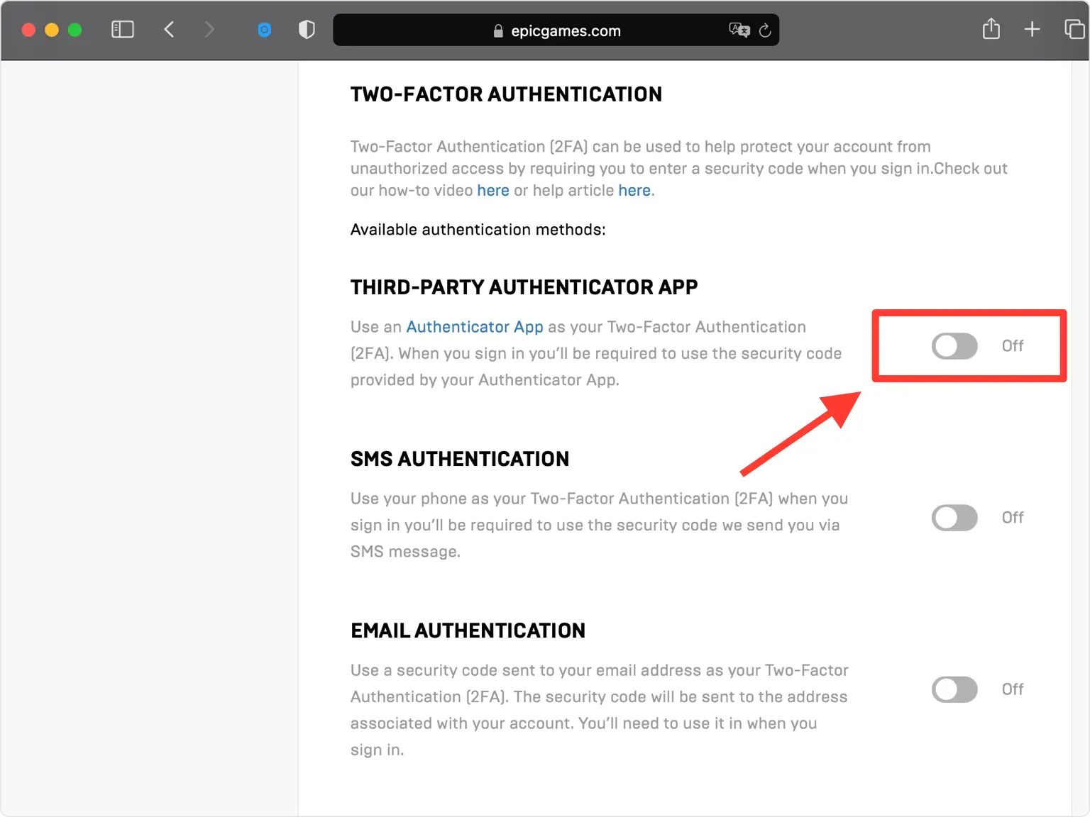 Enable Third-Party Authenticator App
