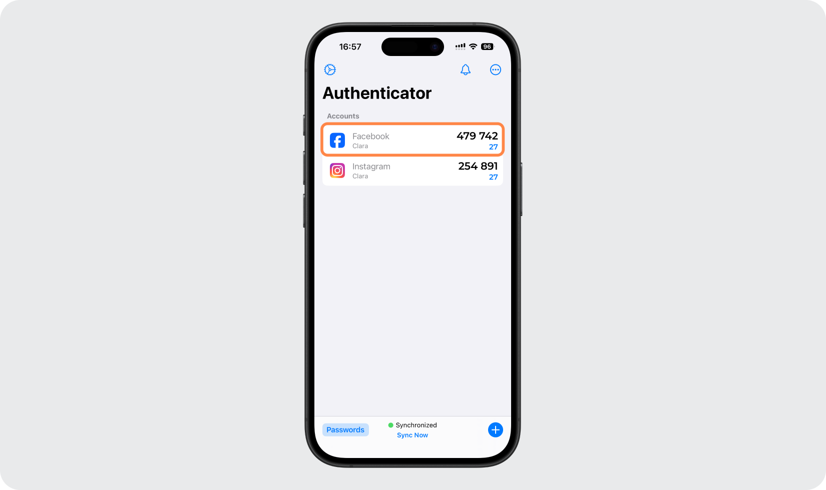 Get your 6-digit Facebook code