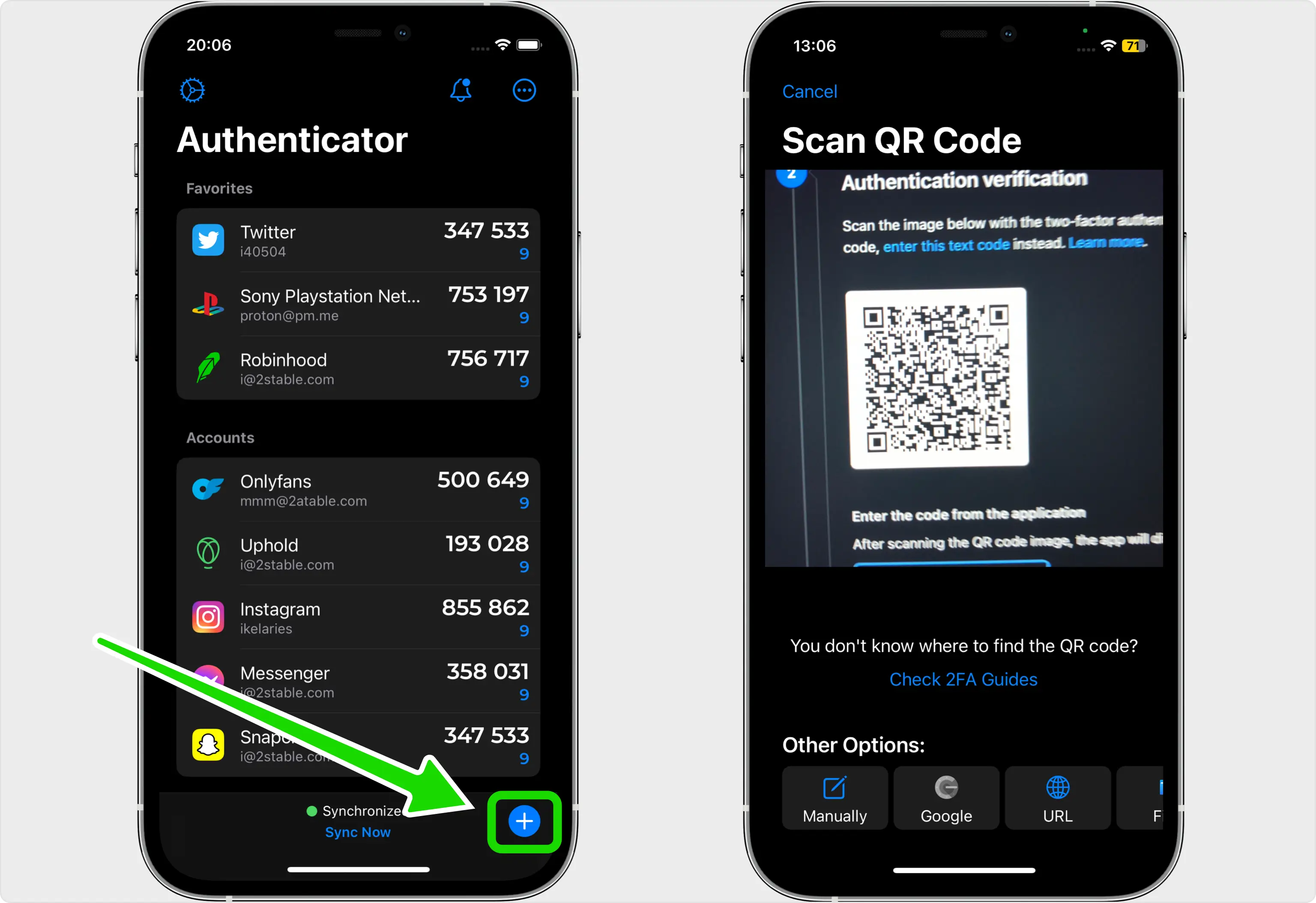 Scan the QR code with your Authenticator App