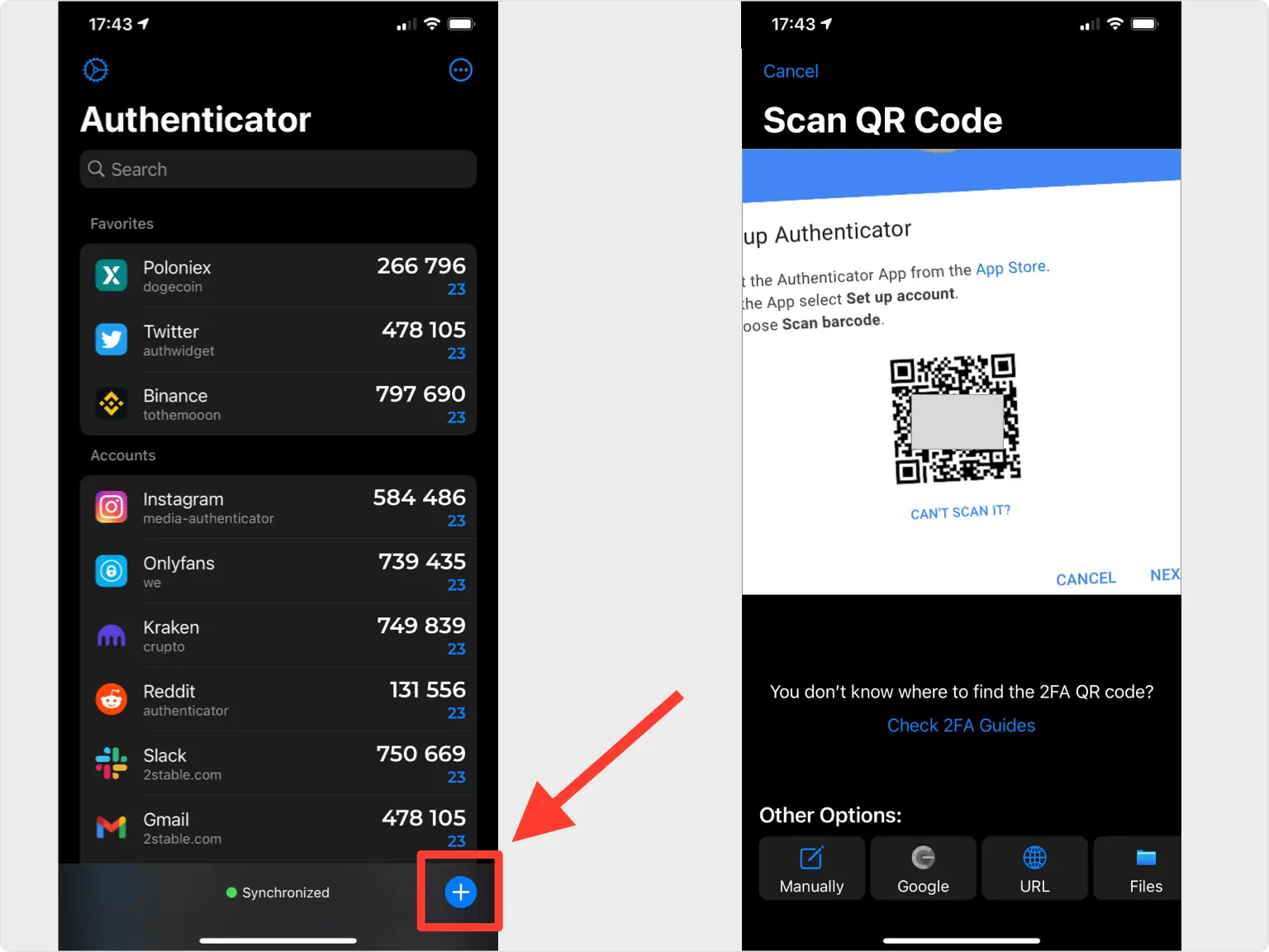 Scan the QR code with your Authenticator App