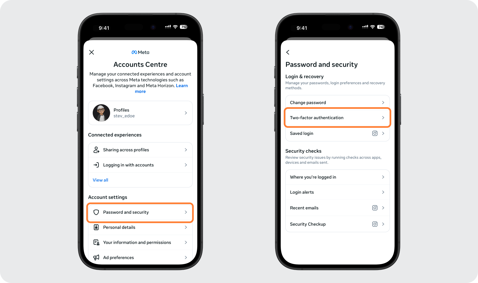Go to Password and security, then Two-factor authentication