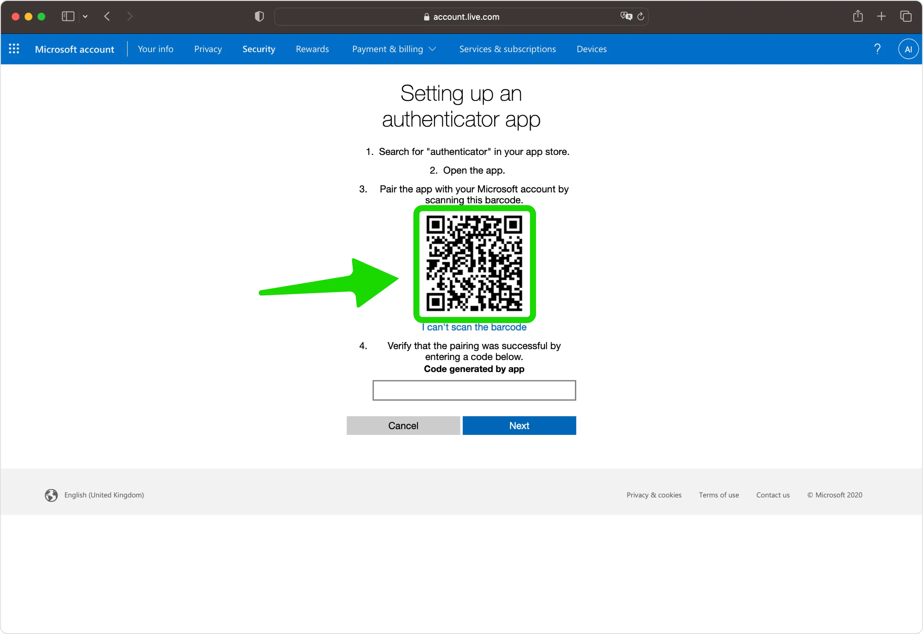 Reveal the QR code