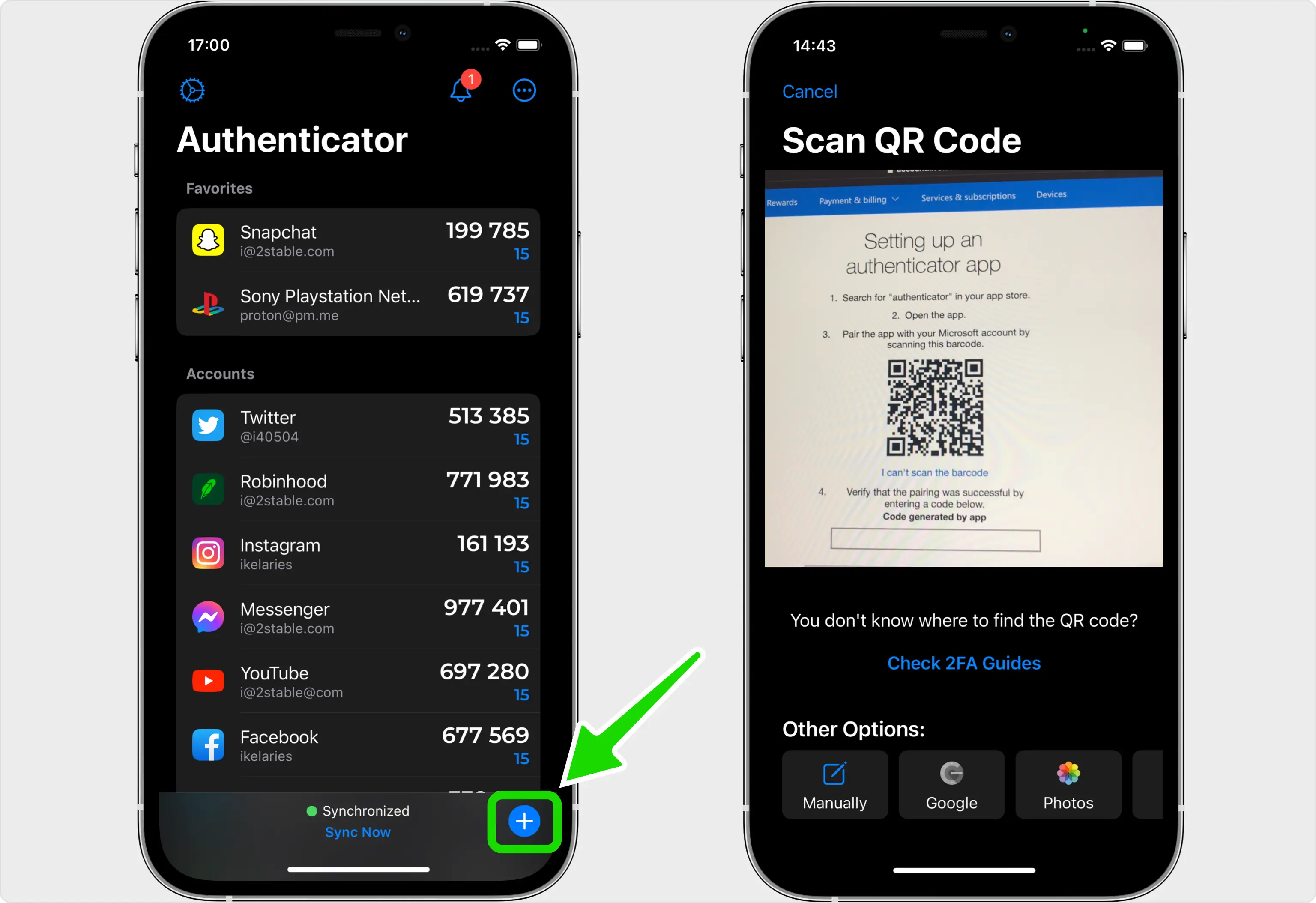 Scan the QR code with your Authenticator App