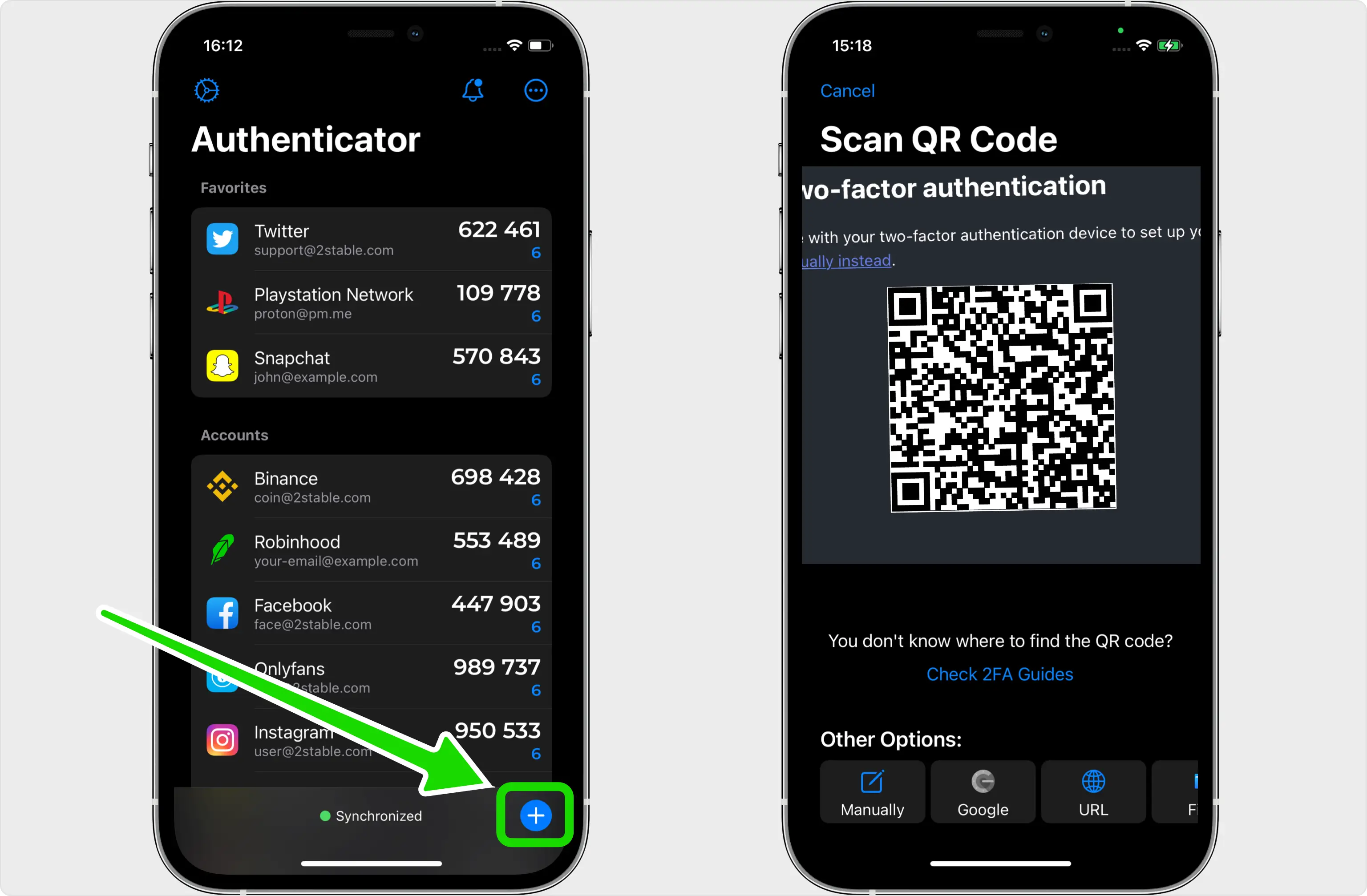 Scan the QR code with your Authenticator App