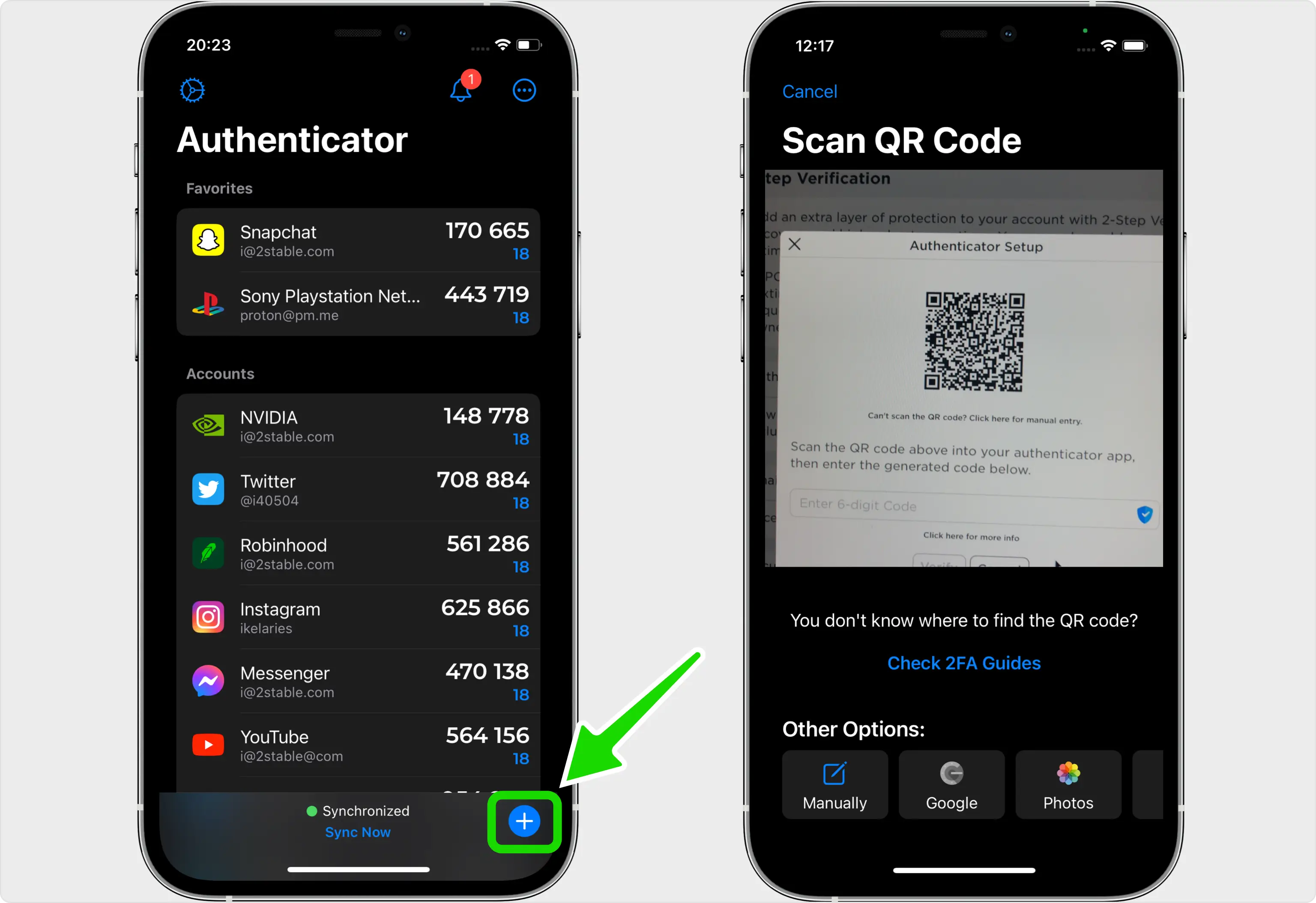 Scan the QR code with your Authenticator App