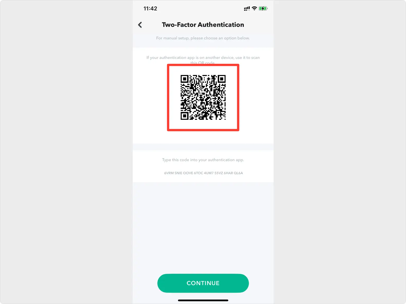 Capture the QR code