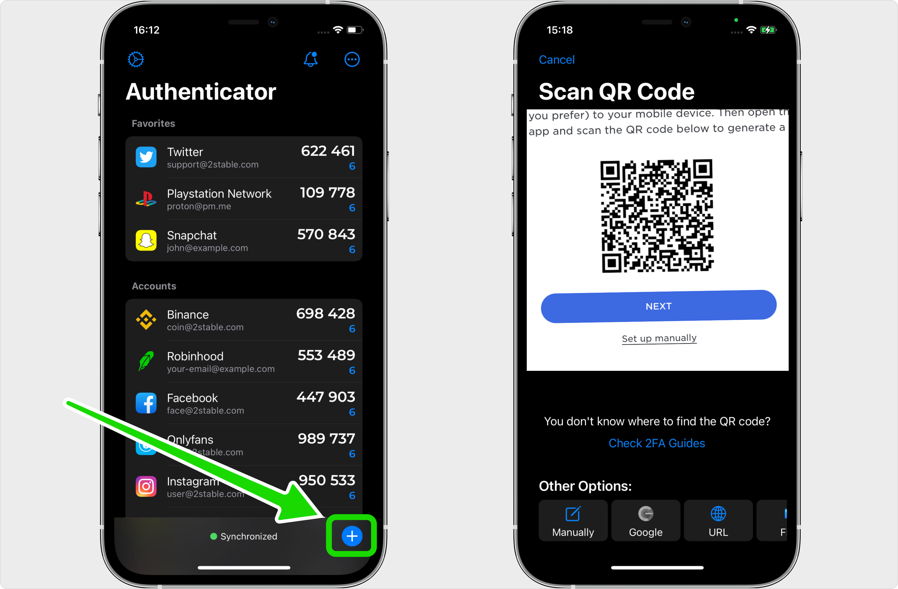 Scan the QR code with your Authenticator App