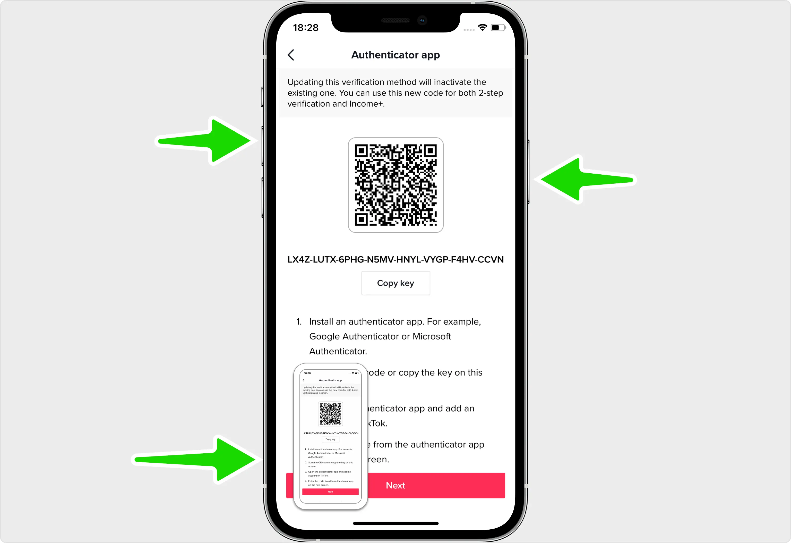 View the QR code TikTok shows