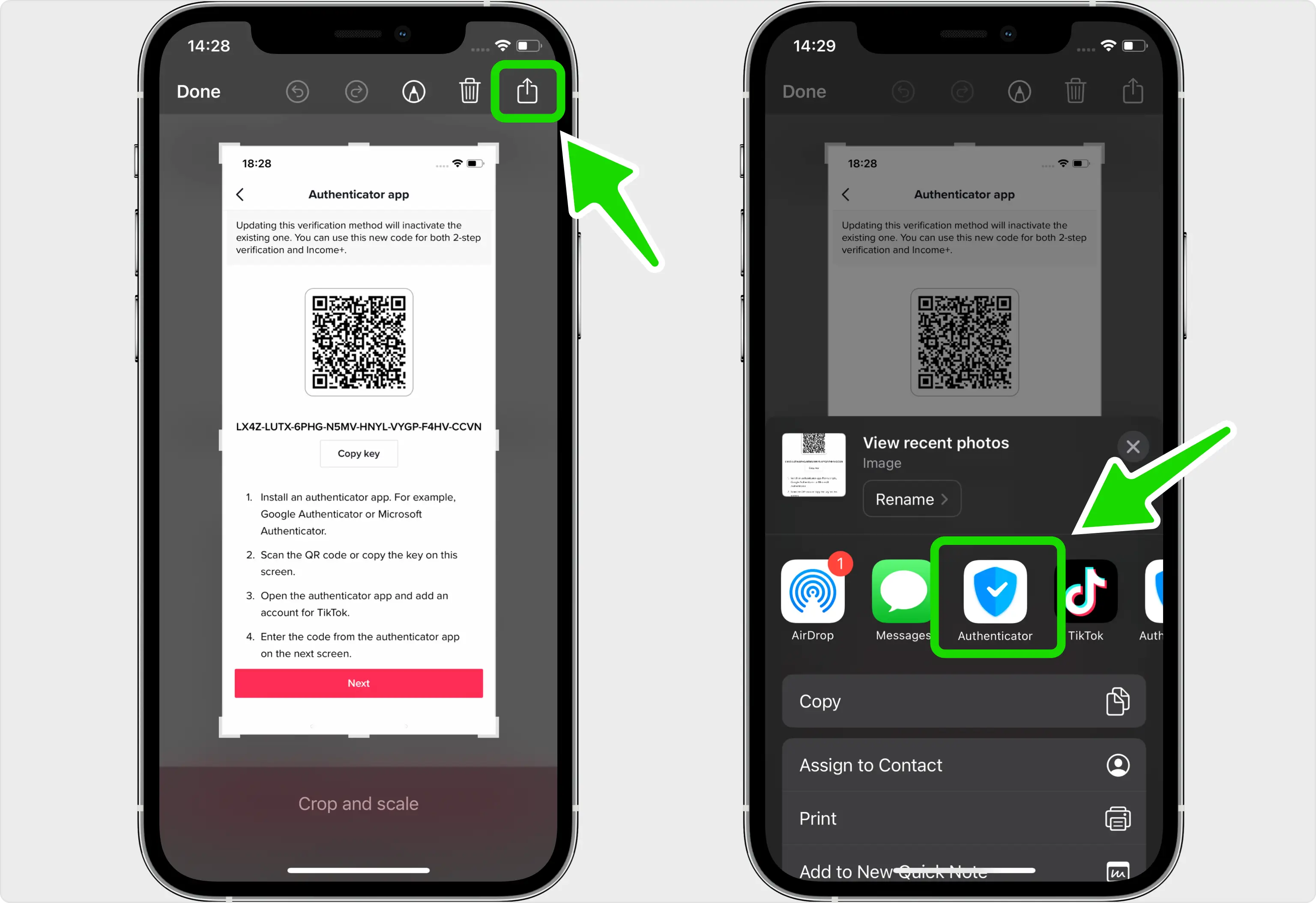 Import the QR code into your Authenticator App
