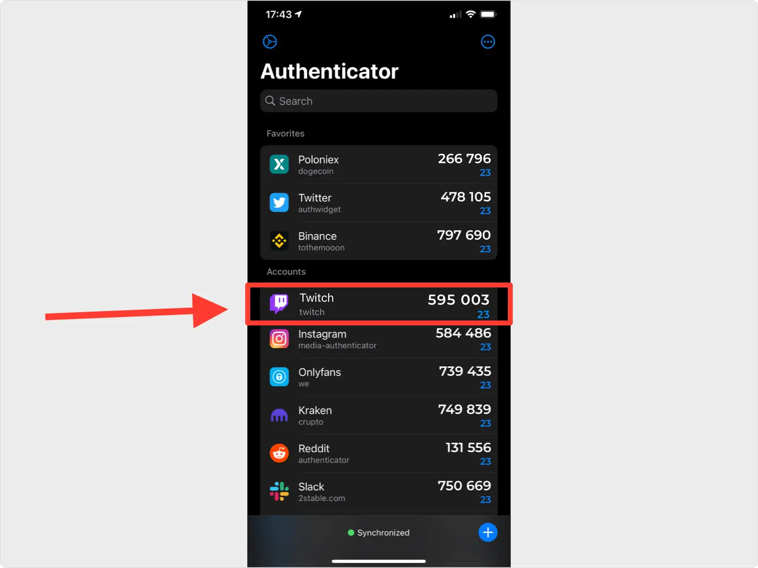 Copy the 6-digit code from your Authenticator App
