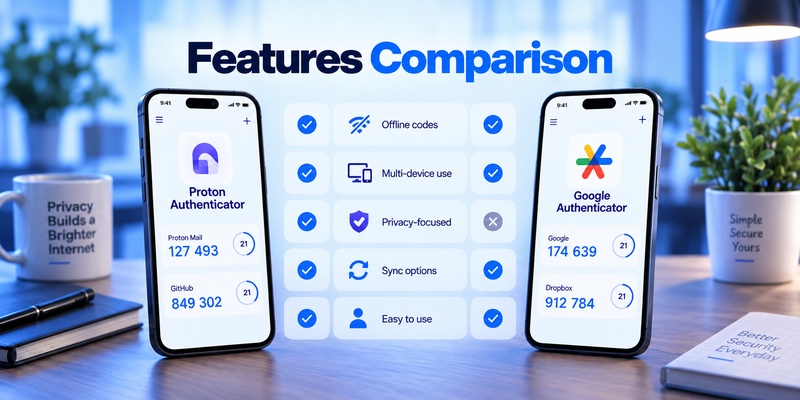 Proton Authenticator vs Google Authenticator