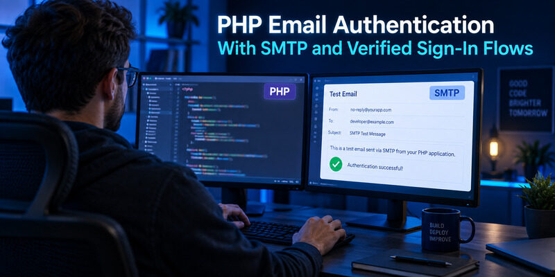 PHP Email Authentication With SMTP and Verified Sign-In Flows